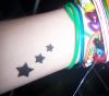 Temporary stars tattoo